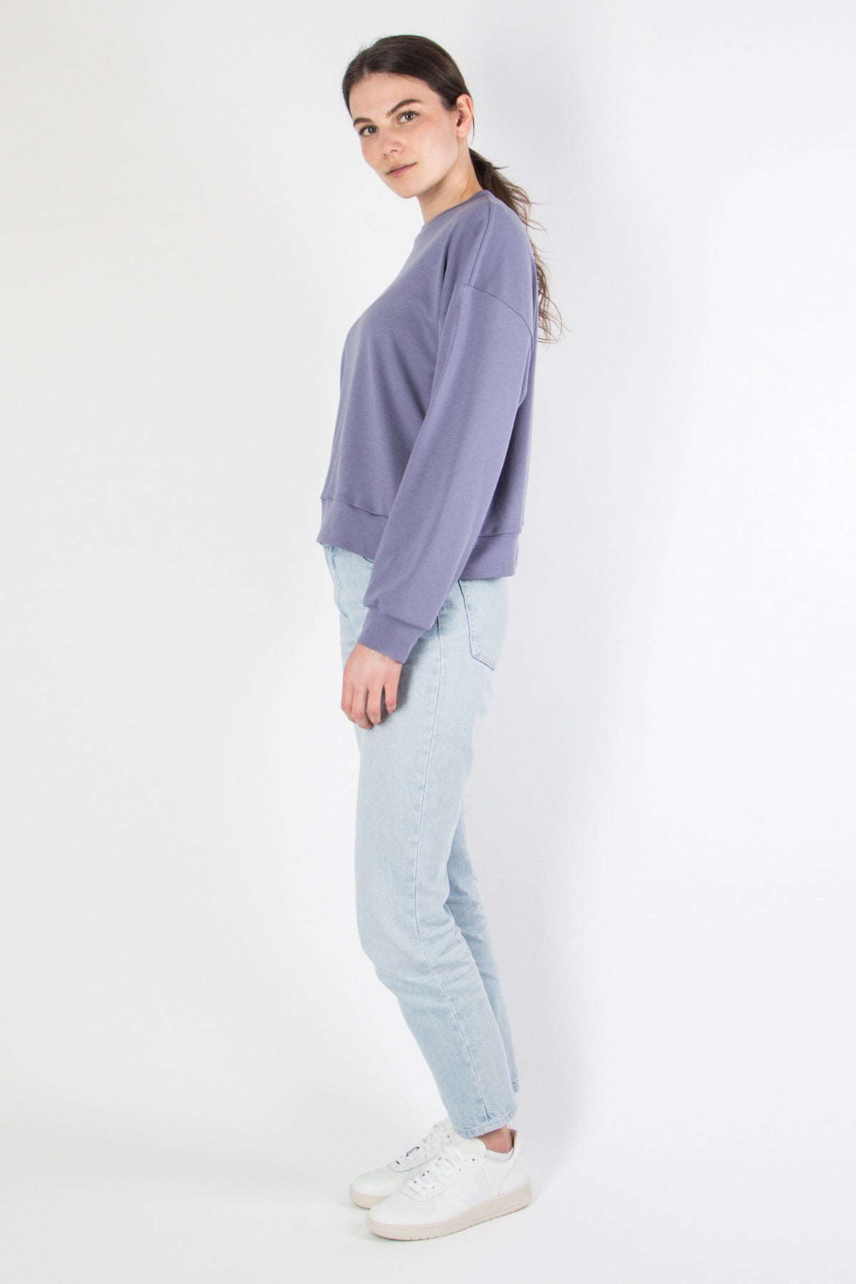 Yela Sweater Cropped - purple